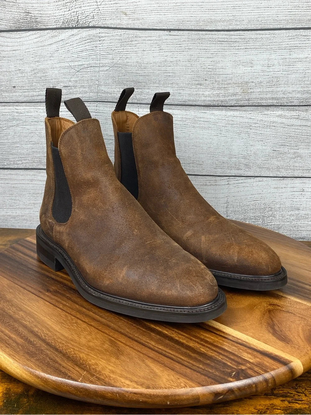 Sid Mashburn Brown Suede Chelsea Boot Dainite Soles Men’s Shoe Size 10